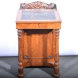 Victorian walnut Davenport desk