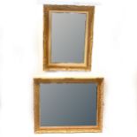 Two wall mirrors in painted frames