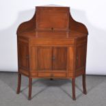 George III mahogany corner washstand