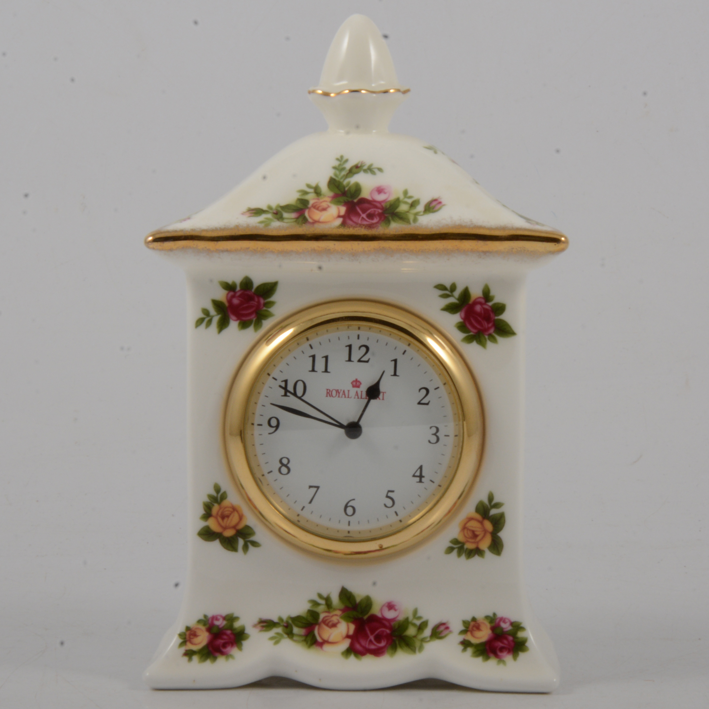 Royal Albert "Old Country Roses" clock, Nipon lidded vase, Clarice Cliff harvest jug, meat plate. - Image 2 of 2