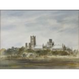 Don Chatfield, Ely Cathedral, two watercolours,