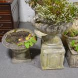 Haddonstone style garden urn, other urns, etc.