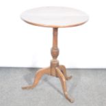 George III oak tripod table,