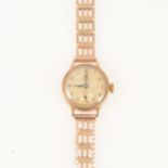 Marvin - a lady's 9 carat yellow gold bracelet watch.