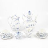 Royal Copenhagen blue and white coffee set,