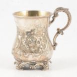 Victorian silver mug, Martin, Hall & Co, Sheffield 1859.