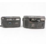 Two Yashica film cameras.