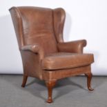 Parker Knoll leather covered armchair.