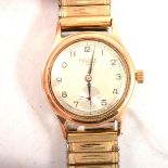 Majex - a gentleman's 9 carat yellow gold presentation wrist watch.