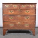 Georgian oak chest of drawers.