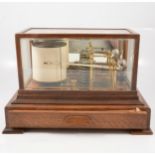 Oak cased barograph,