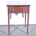 Mahogany card table,