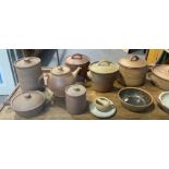 Collection of Muchelney stoneware table ware