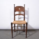 Arts & Crafts oak chair, probably William Birch of High Wycombe,