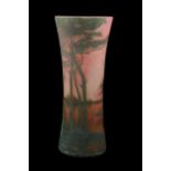 Daum, a cameo glass landscape vase, early 20th century