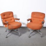 Charles and Ray Eames for Herman Miller, two armchairs, model ES104, 1970s