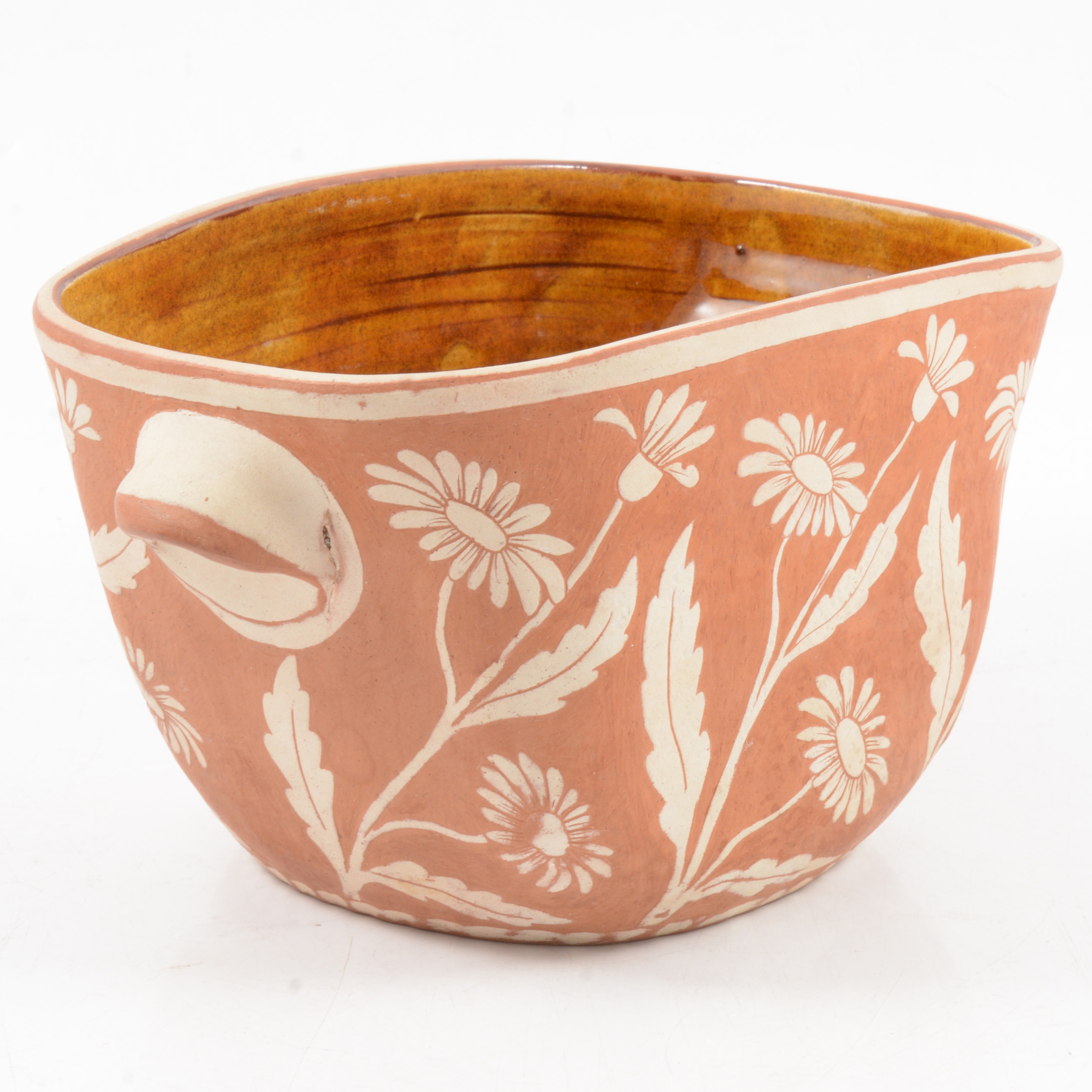 Five pieces of terracotta sgraffito ware by William and Gaye Fishley Holland. - Image 2 of 11