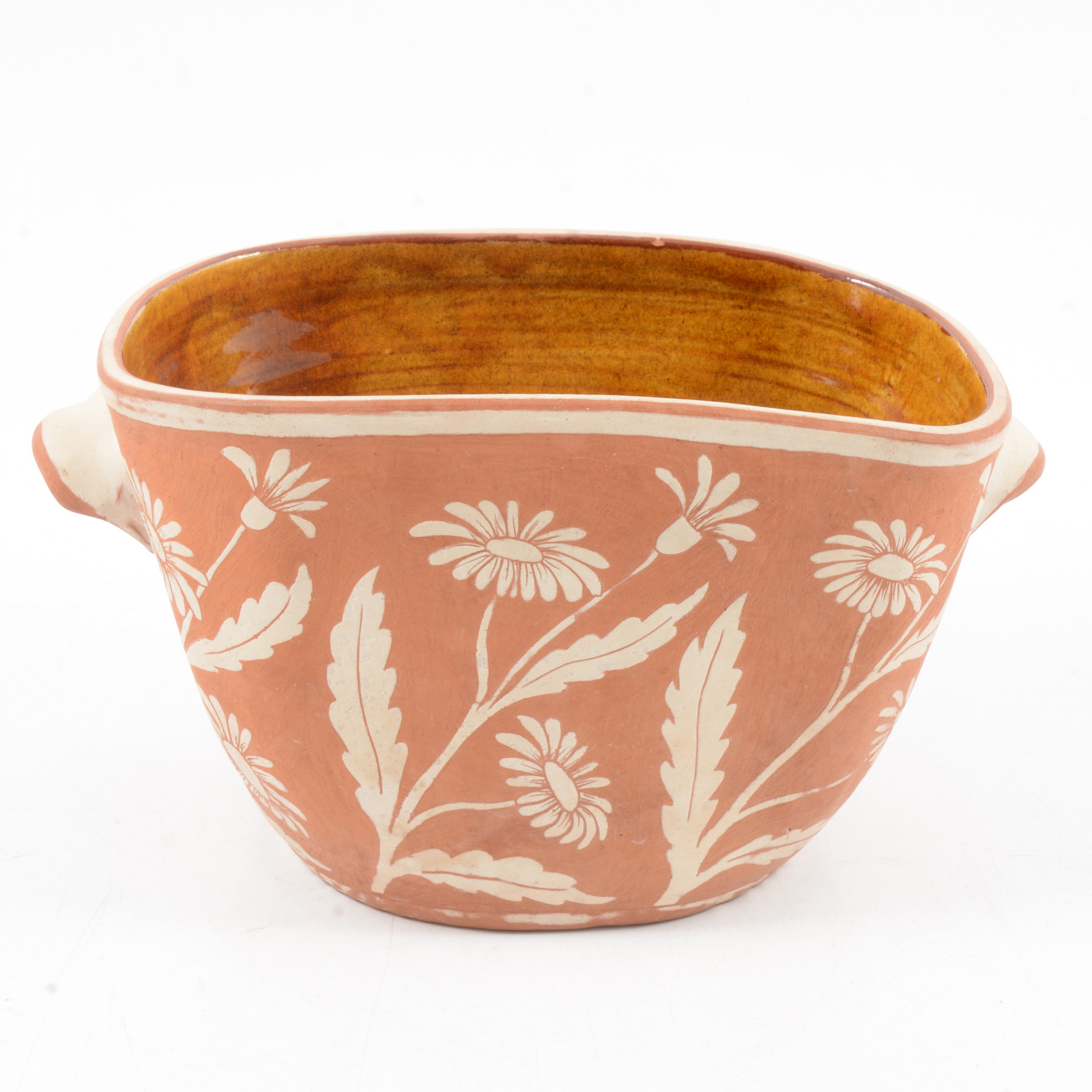 Five pieces of terracotta sgraffito ware by William and Gaye Fishley Holland. - Image 3 of 11