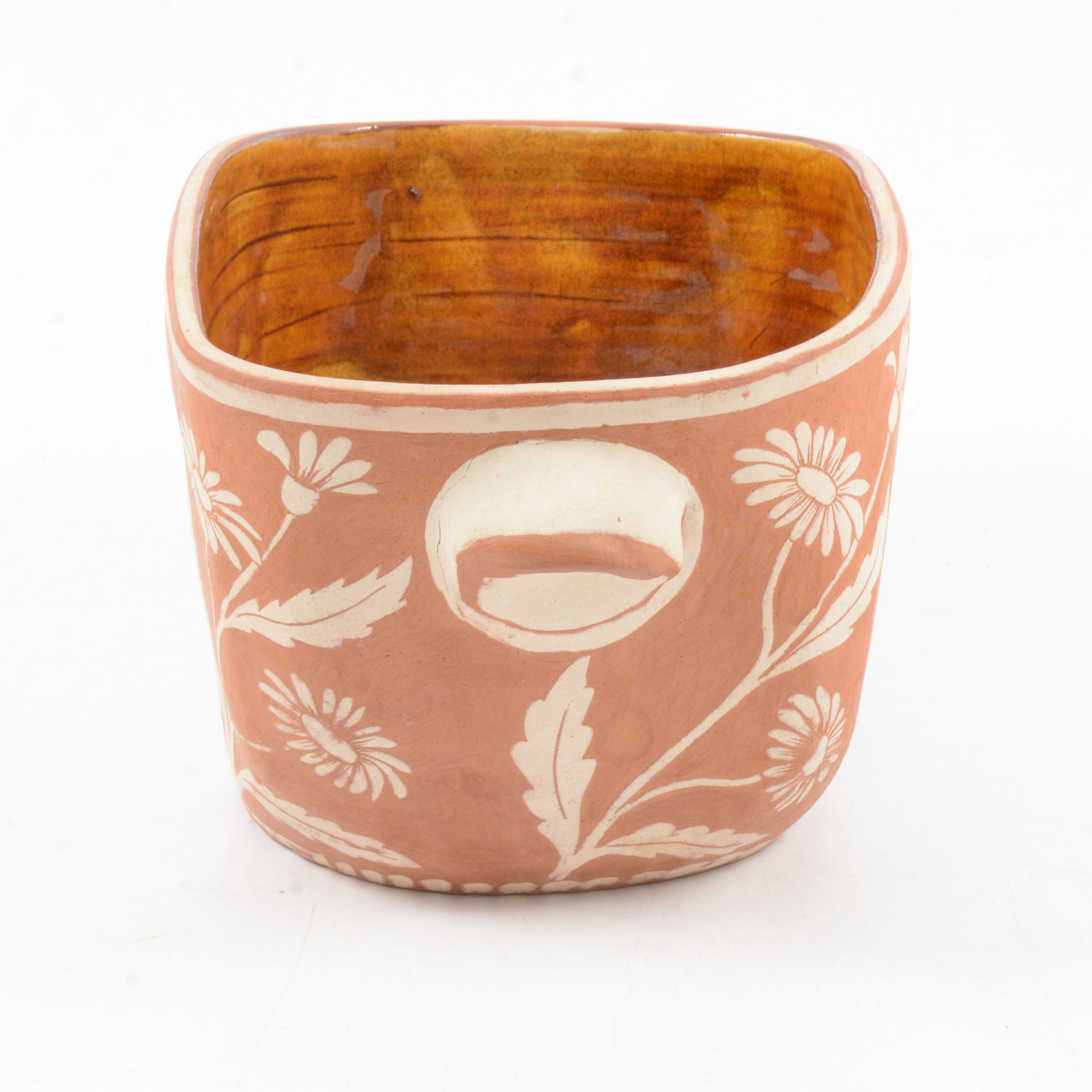 Five pieces of terracotta sgraffito ware by William and Gaye Fishley Holland. - Image 6 of 11