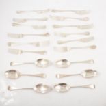 Silver Old English pattern flatware, James Dixon & Sons Ltd, Sheffield 1926 and 1930-1932.