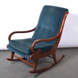 Stained wood rocking chair