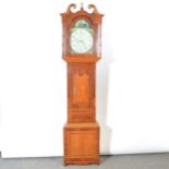 Yorkshire inlaid mahogany longcase clock,