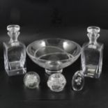 Pair of Jasper Conran crystal decanters and other crystal,