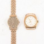 Freeson - a 9 carat gold watch and Seiko - a watch on a 9 carat gold bracelet strap.