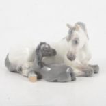 Royal Copenhagen porcelain model, Mare and foal,