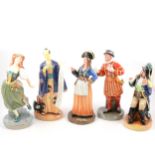 Five Royal Doulton Gilbert & Sullivan figures,