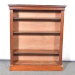 Edwardian mahogany open bookcase,