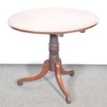 Victorian mahogany tripod table,