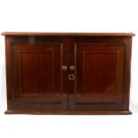 Mahogany table collectors cabinet with glazed doors