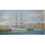 Penzance Harbour, oil and a collection of other pictures,