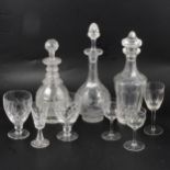 Waterford Sheila pattern decanter and stopper, and other table glass,