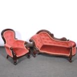 Reproduction child's chair and child's chaise longue