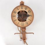 Engadine Bott reproduction wooden wall clock,