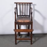 Edwardian mahogany child's high chair