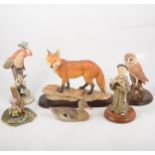 Leonardo resin model of the Leicestershire Fox, and other models,
