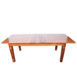 Contemporary hardwood dining table
