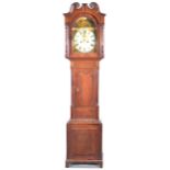 William IV oak and mahogany longcase clock,