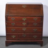 Victorian stained wood and 'mahogany grained' bureau