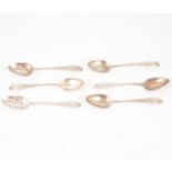 Set of six George III Irish silver teaspoons