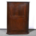 Victorian mahogany corner cupboard,