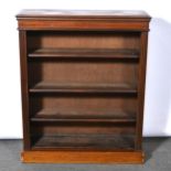 Edwardian mahogany open bookcase,