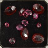 Gem Collector - Thirteen loose, faceted garnets.