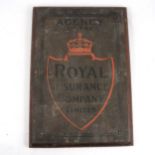 Royal Insurance Company Limited agency plaque