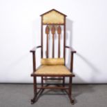 English Arts and Crafts armchair, in the manner of Shapland and Petter