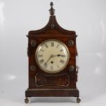 William IV mahogany bracket clock,