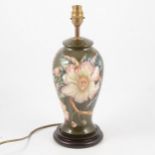 Moorcroft Hibiscus pattern table lamp,